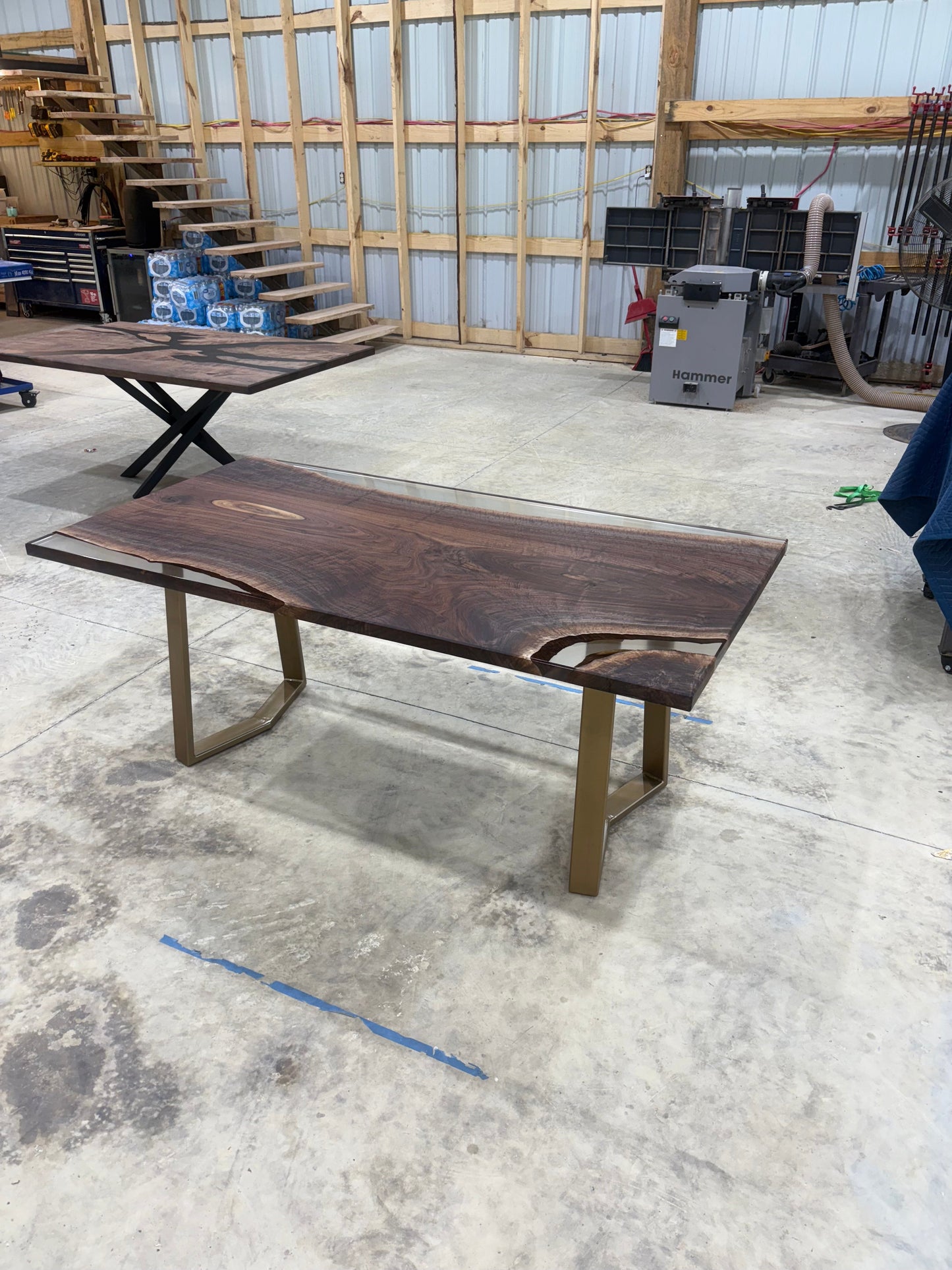 72x38 Walnut Slab Clear Cast