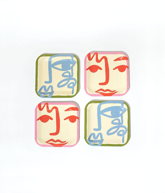 Art Party Dessert Plates (x 12) POP party supplies