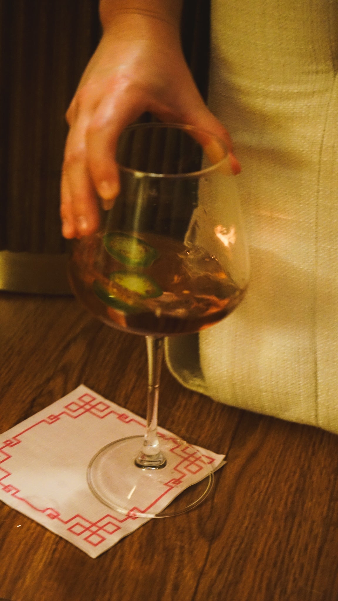 French Toile Inspired Cocktail Napkin