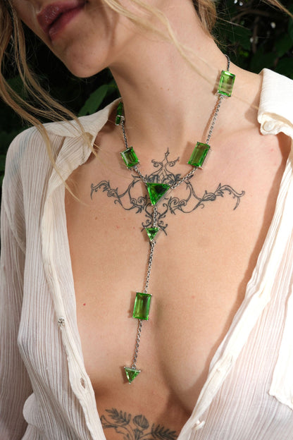Slink Y-Chain in Green Envy (Silver) SHIPS IN APRIL