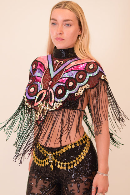 Wild Bloom Beaded Capelet