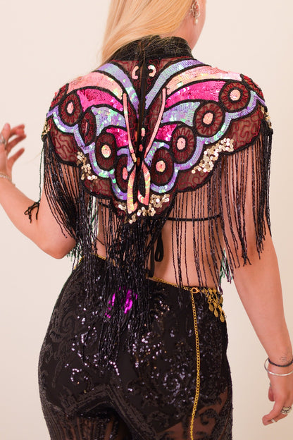 Wild Bloom Beaded Capelet