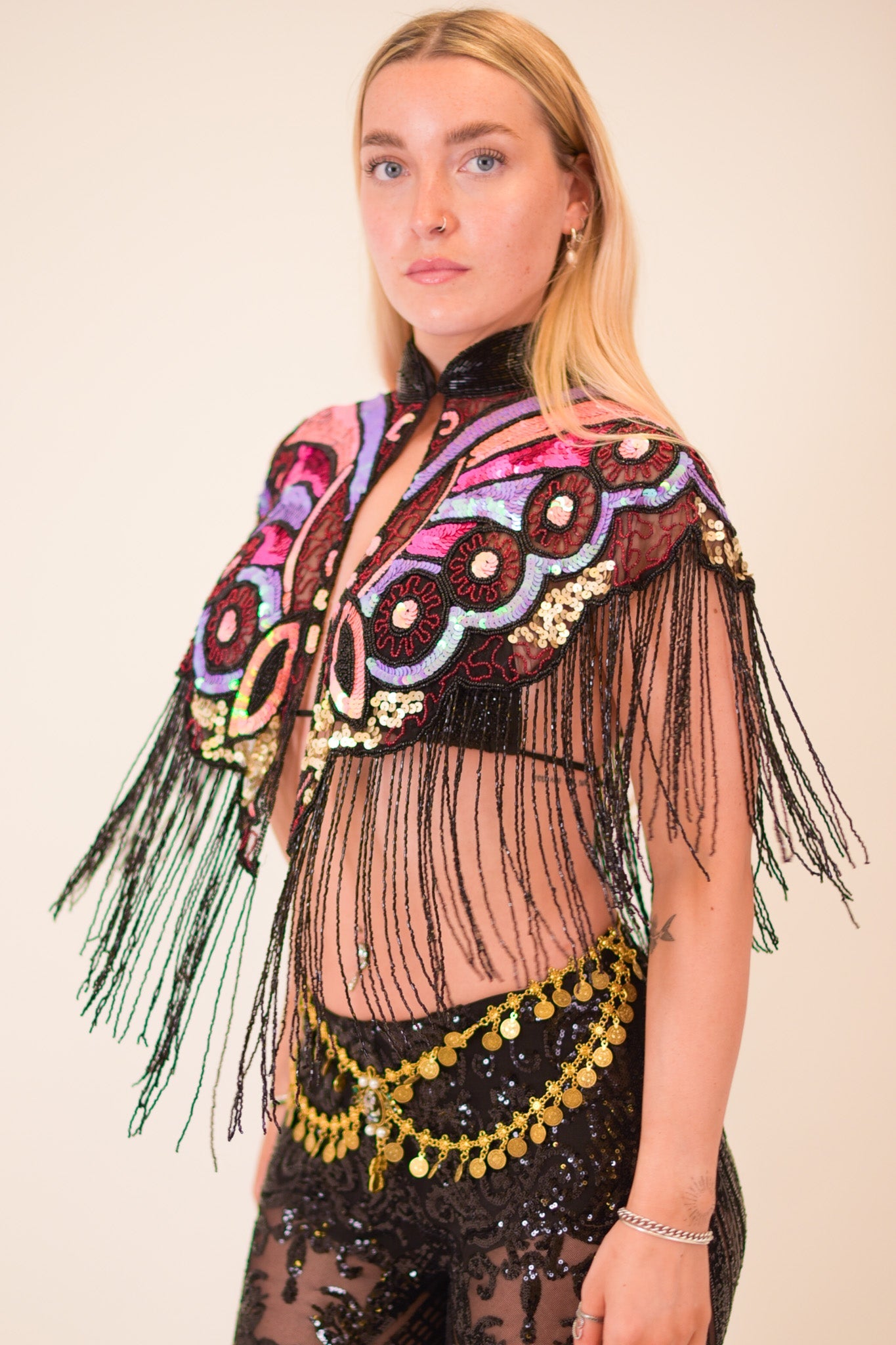 Wild Bloom Beaded Capelet