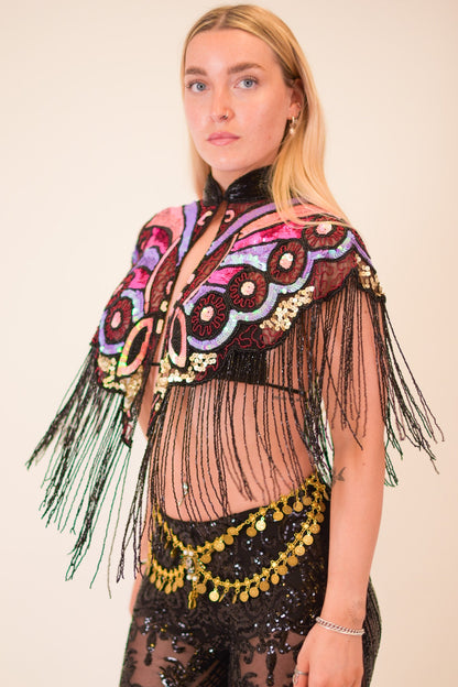 Wild Bloom Beaded Capelet