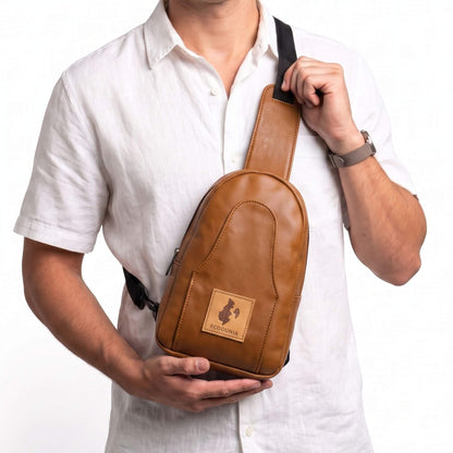 Small Vegan Leather Sling Bag - Crossbody | Buru