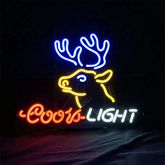 Deer and Coors Light Beer Neon Sign Light Neon Signs Land