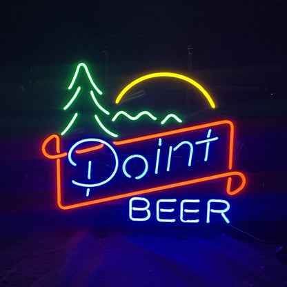 Point Beer Mountain Sunrise Neon Sign Light Neon Signs Land
