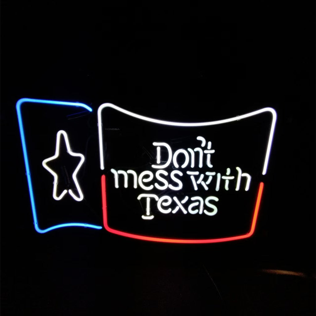 Don't Mess with Texas Lone Star Beer Neon Signs Neon Signs Land
