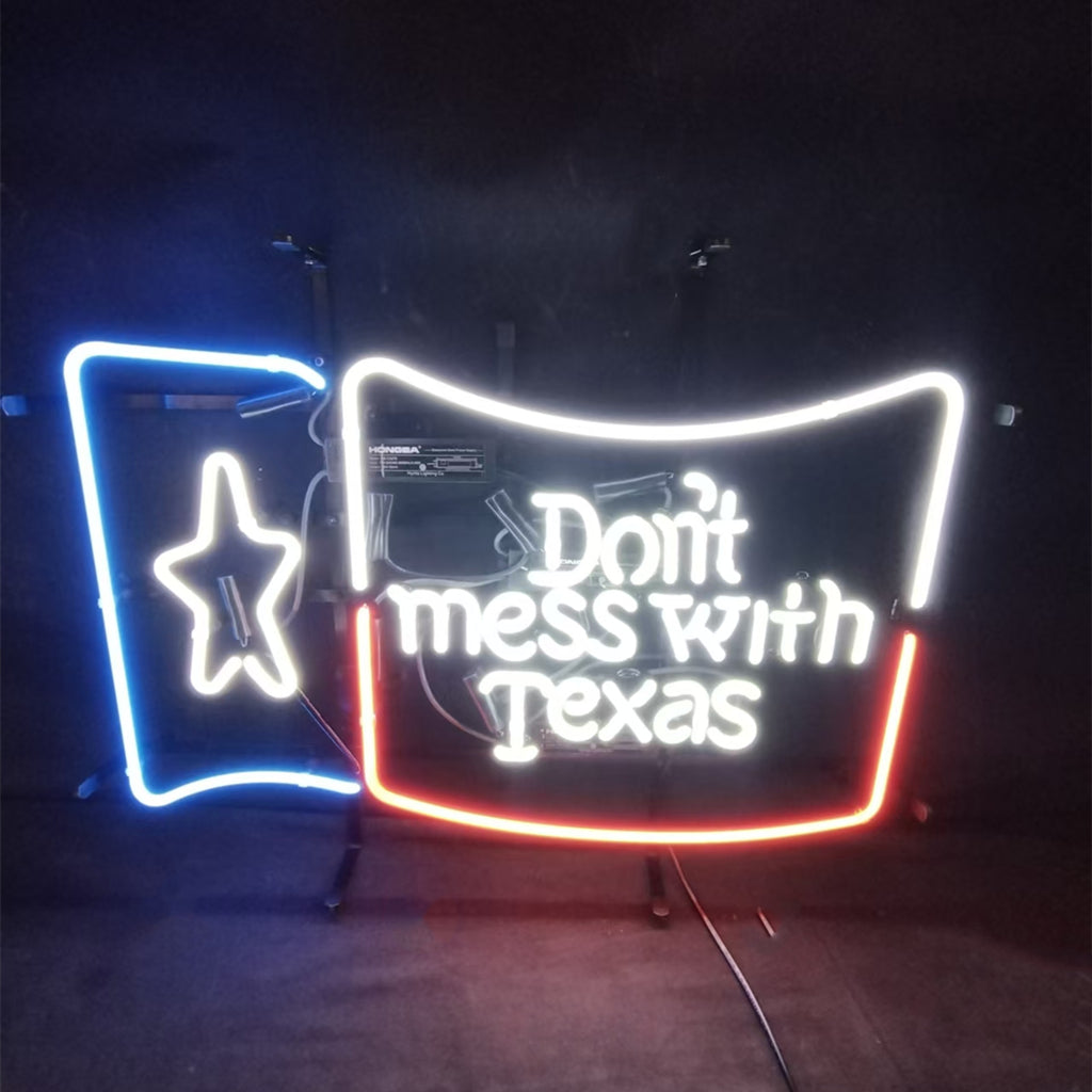 Don't Mess with Texas Lone Star Beer Neon Signs Neon Signs Land