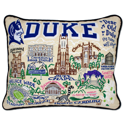 Duke University Collegiate Embroidered Pillow by CatStudio Quirks!