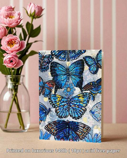 Blue Butterflies - Greeting Card / Fine Art Print
