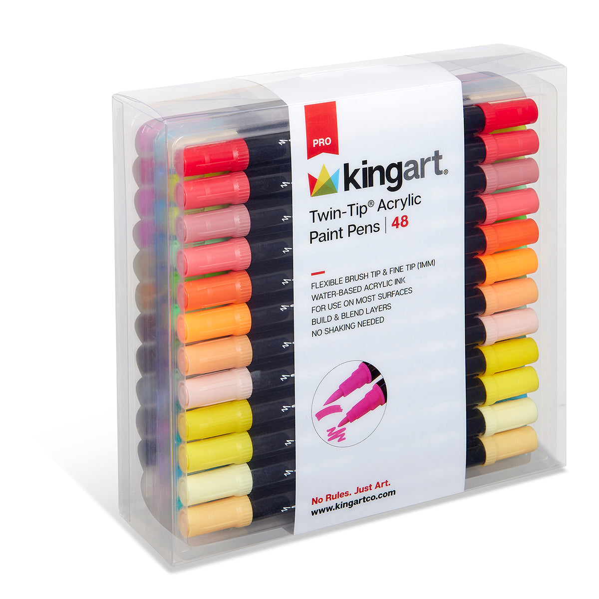 Dual Tip Acrylic Paint Pens - 48 Colors