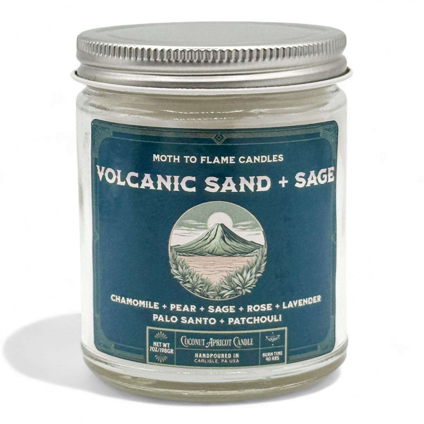 Volcanic Sand + Sage - 7 oz candle Moth to Flame Candles