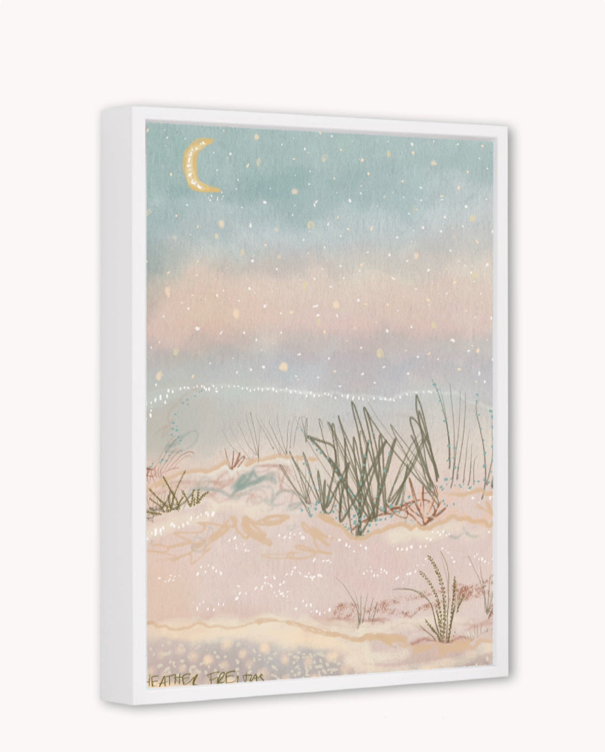 Salt Framed Canvas Print