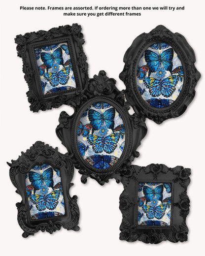 Blue Butterflies - Mini framed print