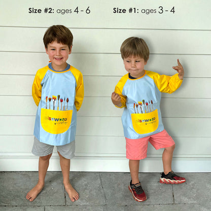 Mess-Free Kids Paint Bundle | All-Natural Finger Paint & Art Smock Set