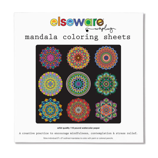 Mandala Coloring Sheets - Deluxe 110lb Paper, Artist Quality