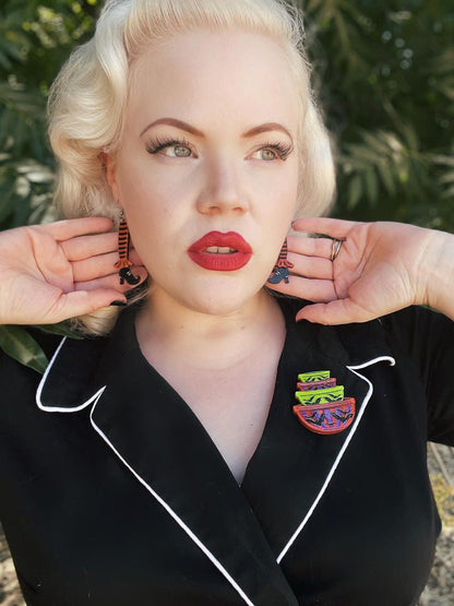 Bewitching Booties Earrings in ORANGE by Lipstick & Chrome Quirks!