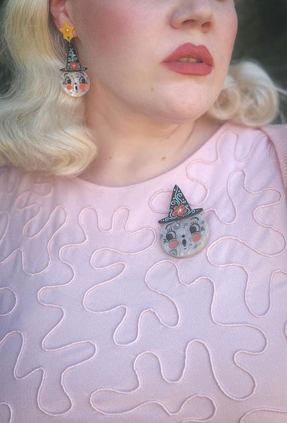 Bloomin' Luna Witch Brooch by Johanna Parker x Lipstick & Chrome Quirks!