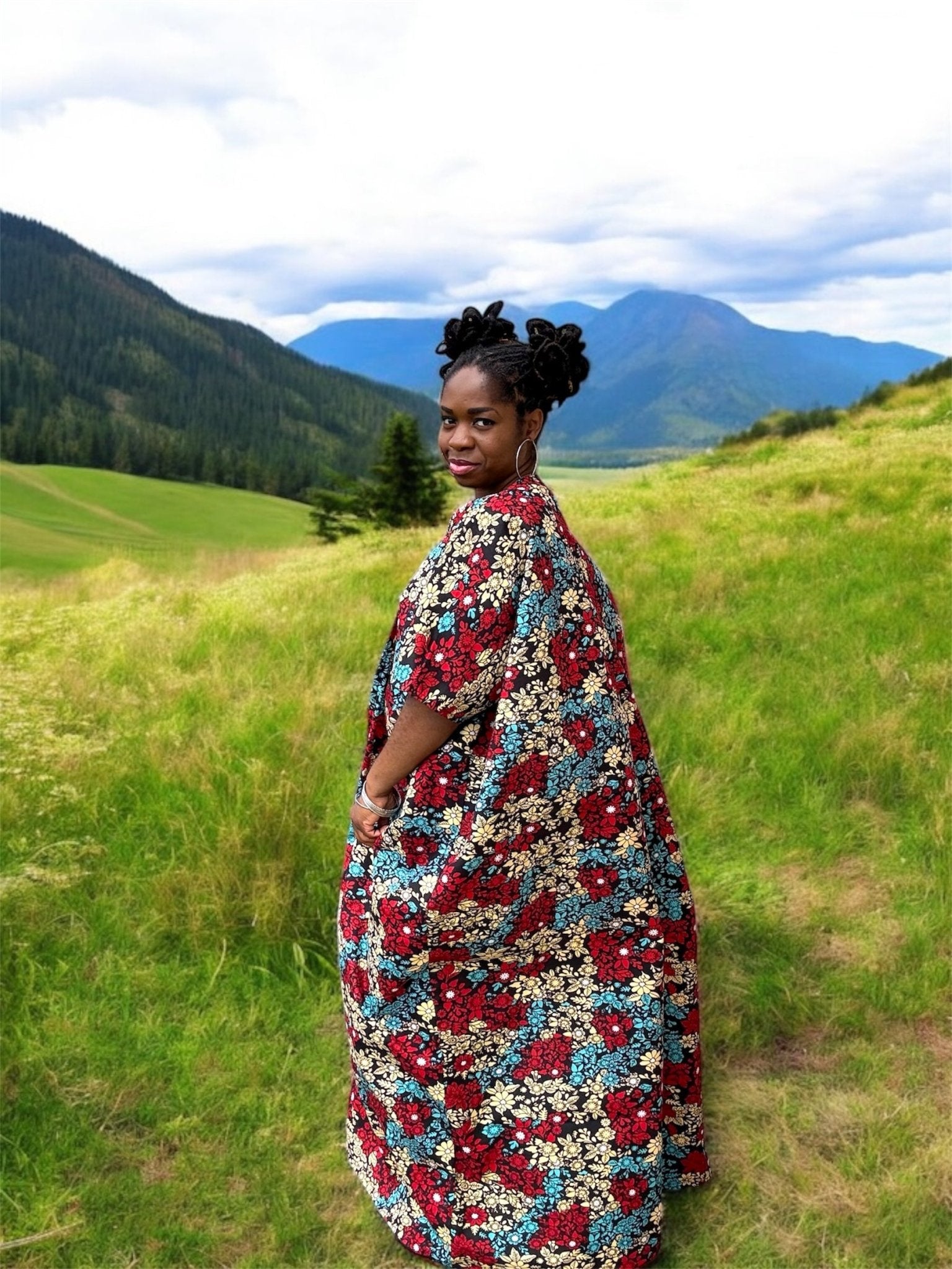 UKA Bold African Print Kimono Jacket - Handmade Ankara Outerwear for Women - Creative Freedom Collective
