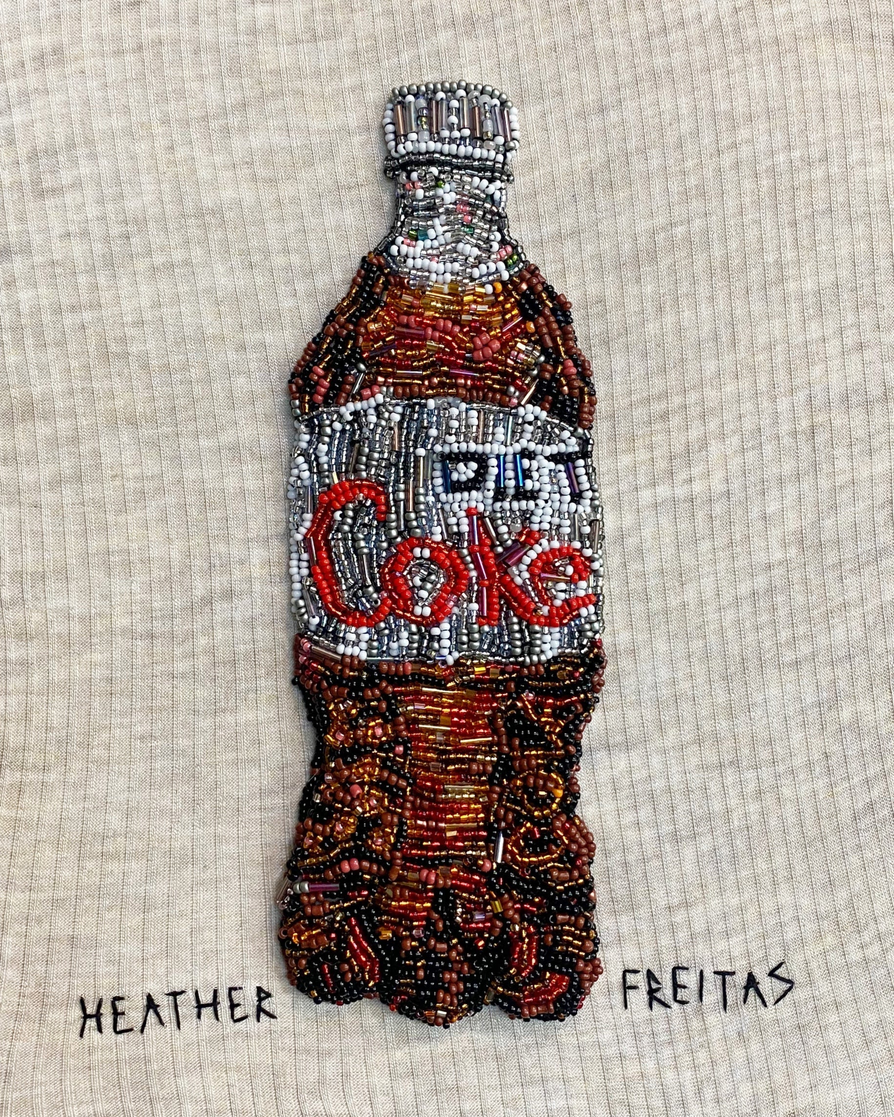 Diet Soda Beaded Artwork Heather Freitas