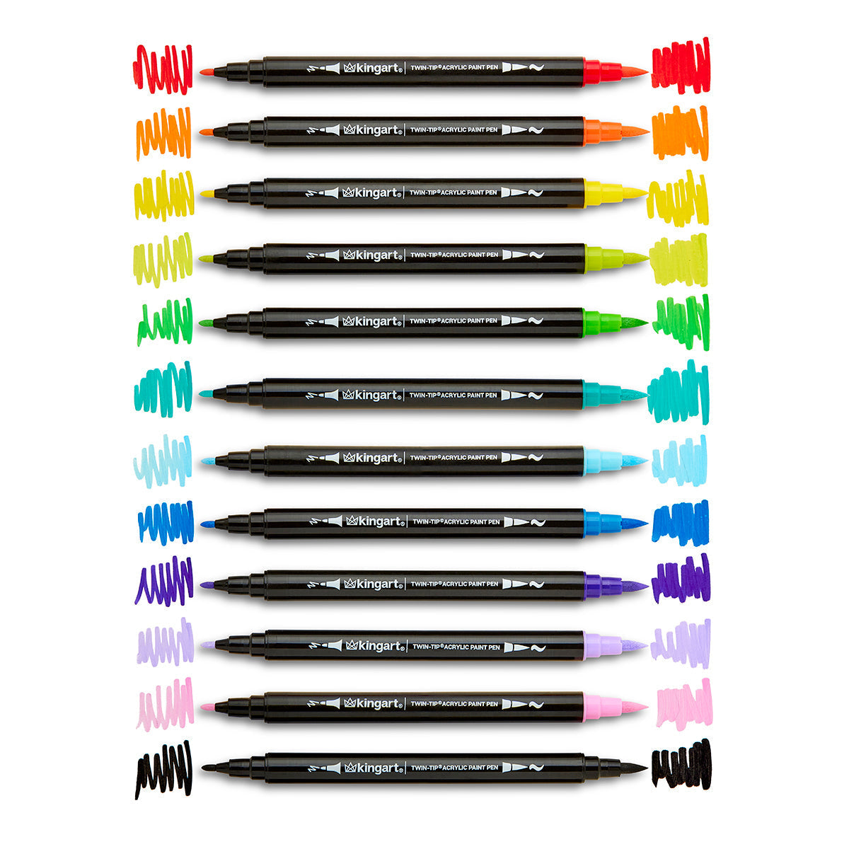 Dual Tip Acrylic Paint Pens - 24 Colors