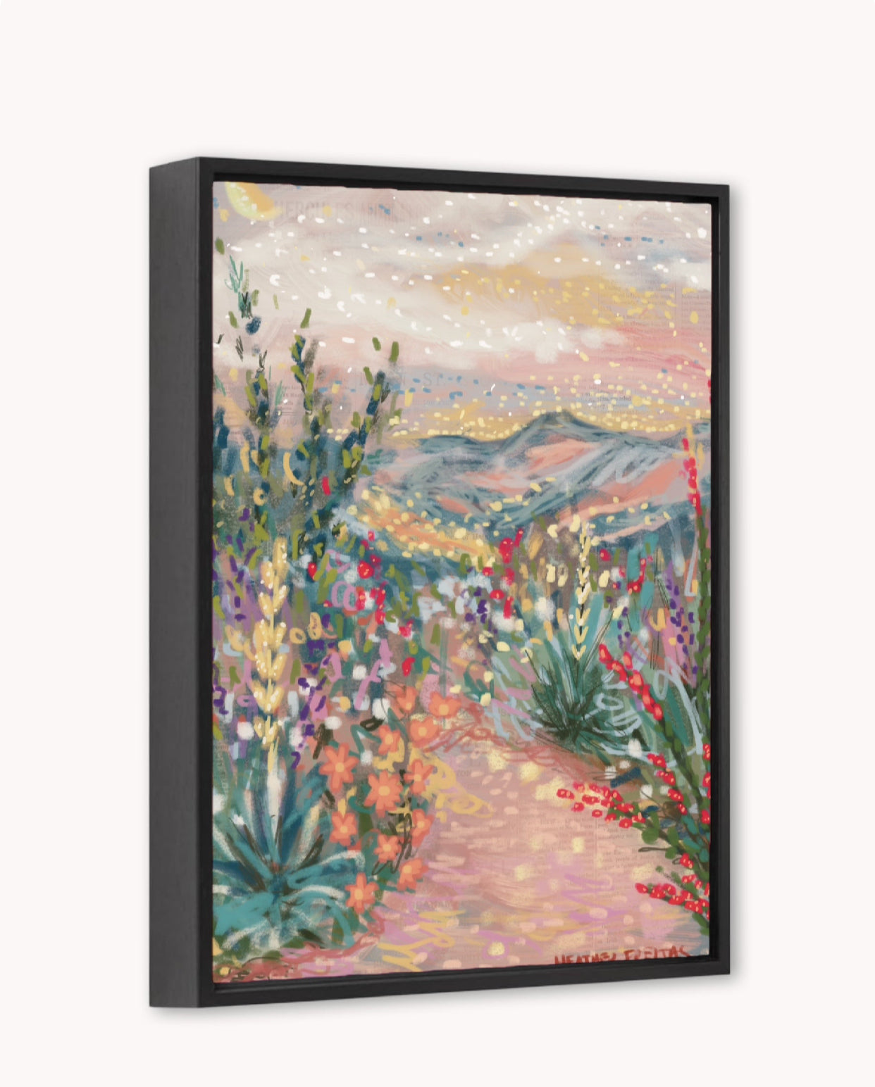 Serene Southwest Framed Canvas Print