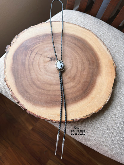 White Buffalo Bolo Tie