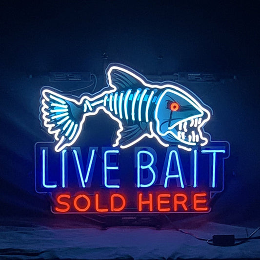 Fangtooth Live Bait Sold Here Neon Signs Light Neon Signs Land