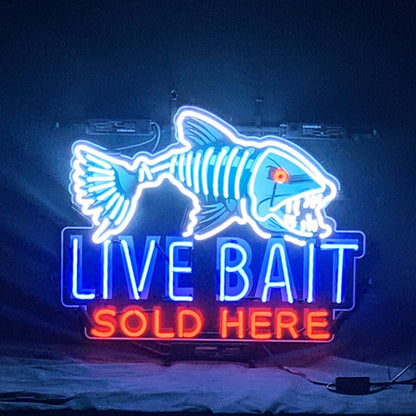 Fangtooth Live Bait Sold Here Neon Signs Light Neon Signs Land