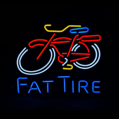 Fat Tire Bicycle Bike Neon Signs Light Neon Signs Land