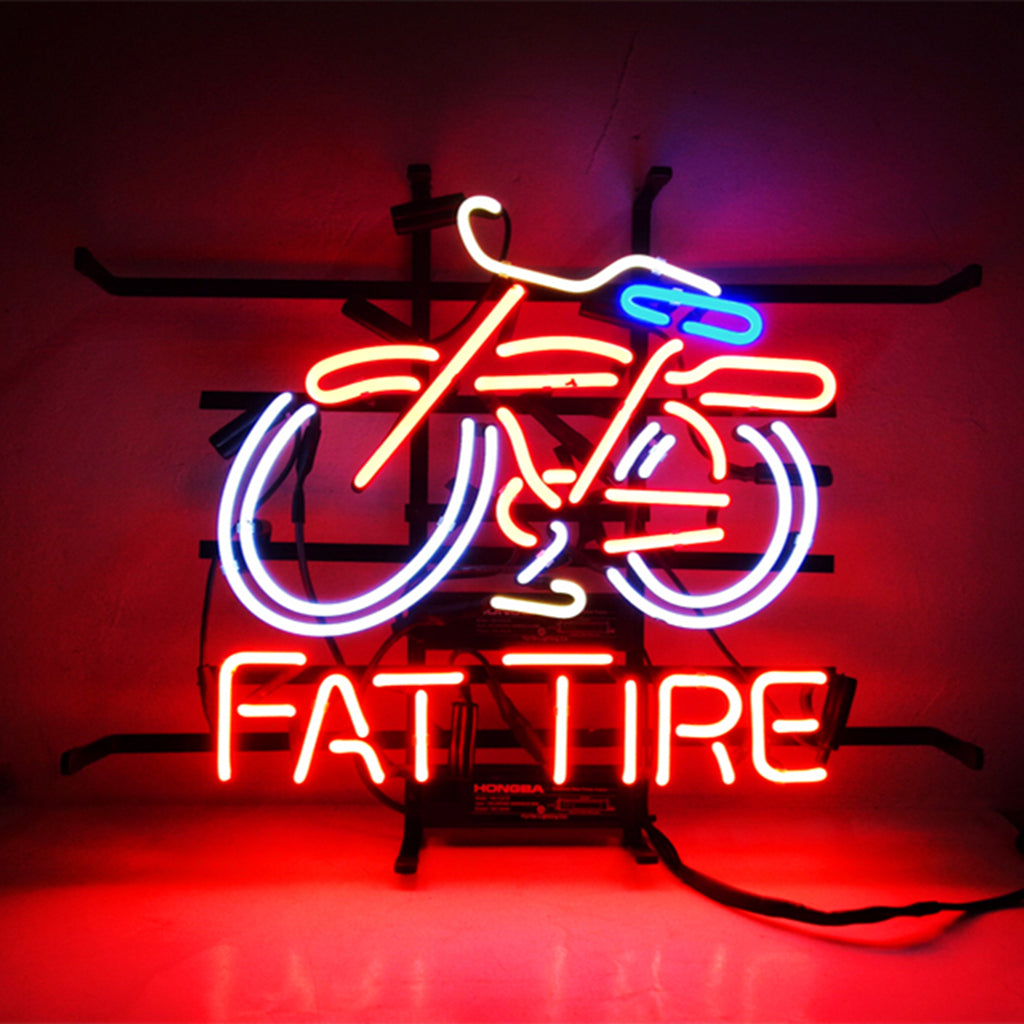 Fat Tire Bicycle Bike Neon Signs Light Neon Signs Land