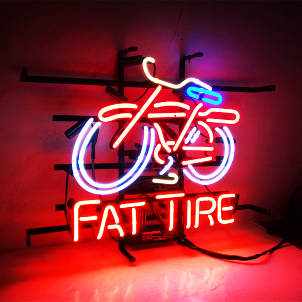 Fat Tire Bicycle Bike Neon Signs Light Neon Signs Land