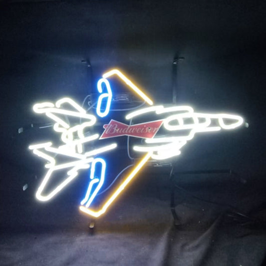 Fighter Plane Budweiser Beer Neon Signs Neon Signs Land