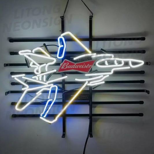 Fighter Plane Budweiser Beer Neon Signs Neon Signs Land