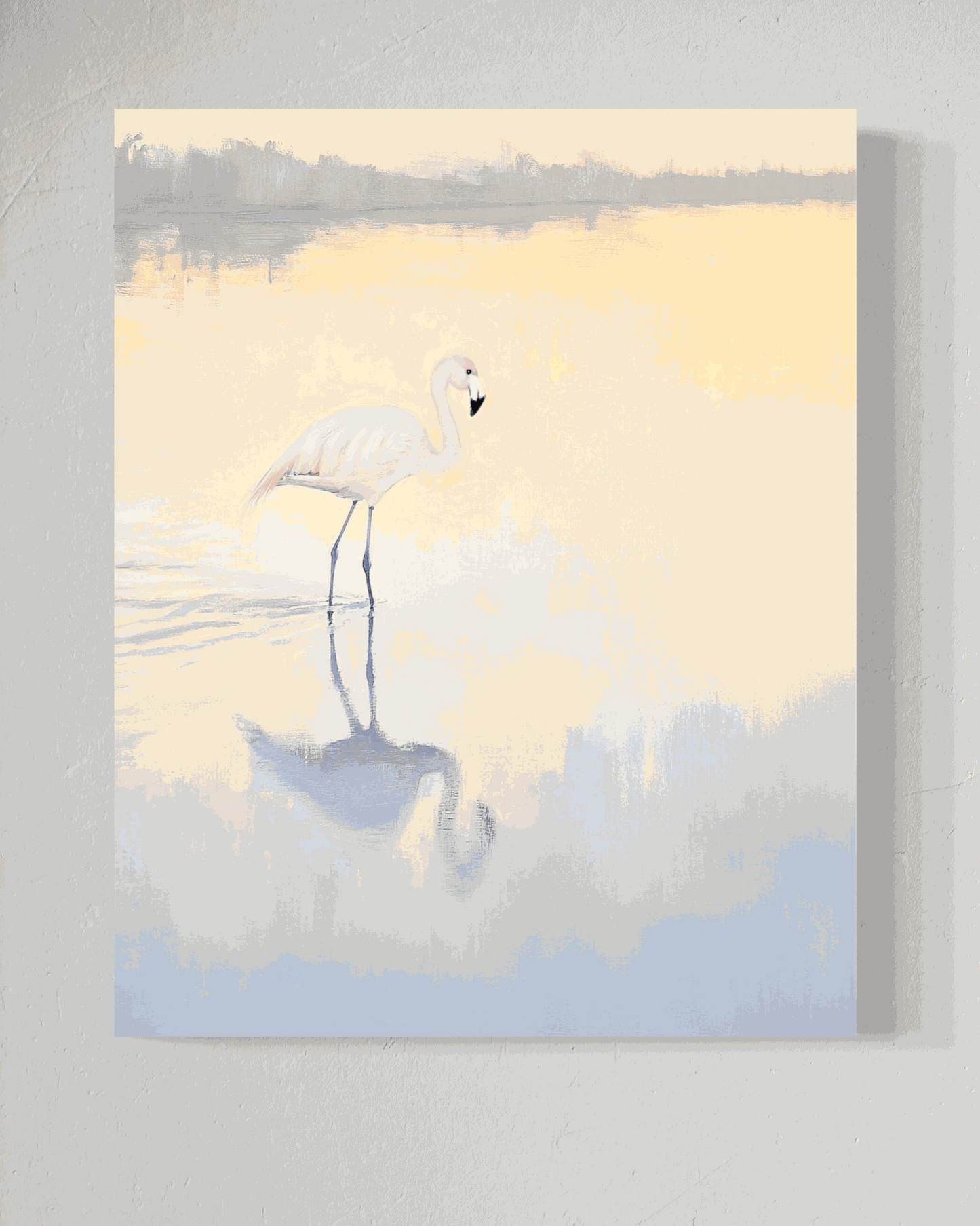 Flamingo at Dawn II – Original Oil Painting
