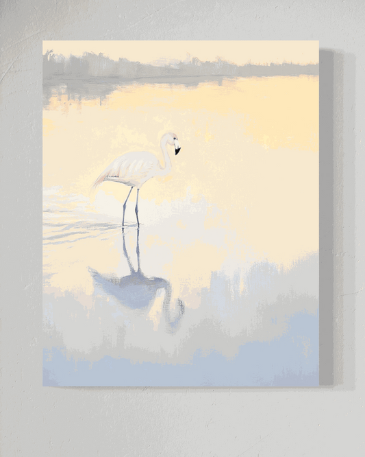 Flamingo at Dawn II – Original Oil Painting