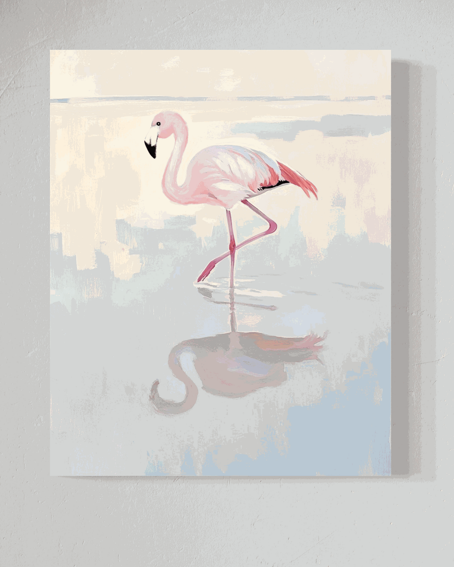 Flamingo at Dawn – Original Oil Painting (20" x 30")