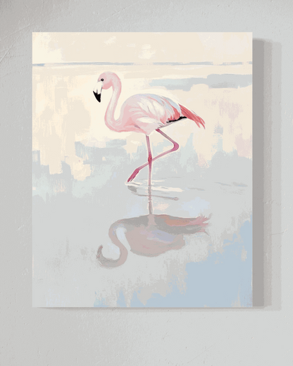 Flamingo at Dawn – Original Oil Painting (20" x 30")