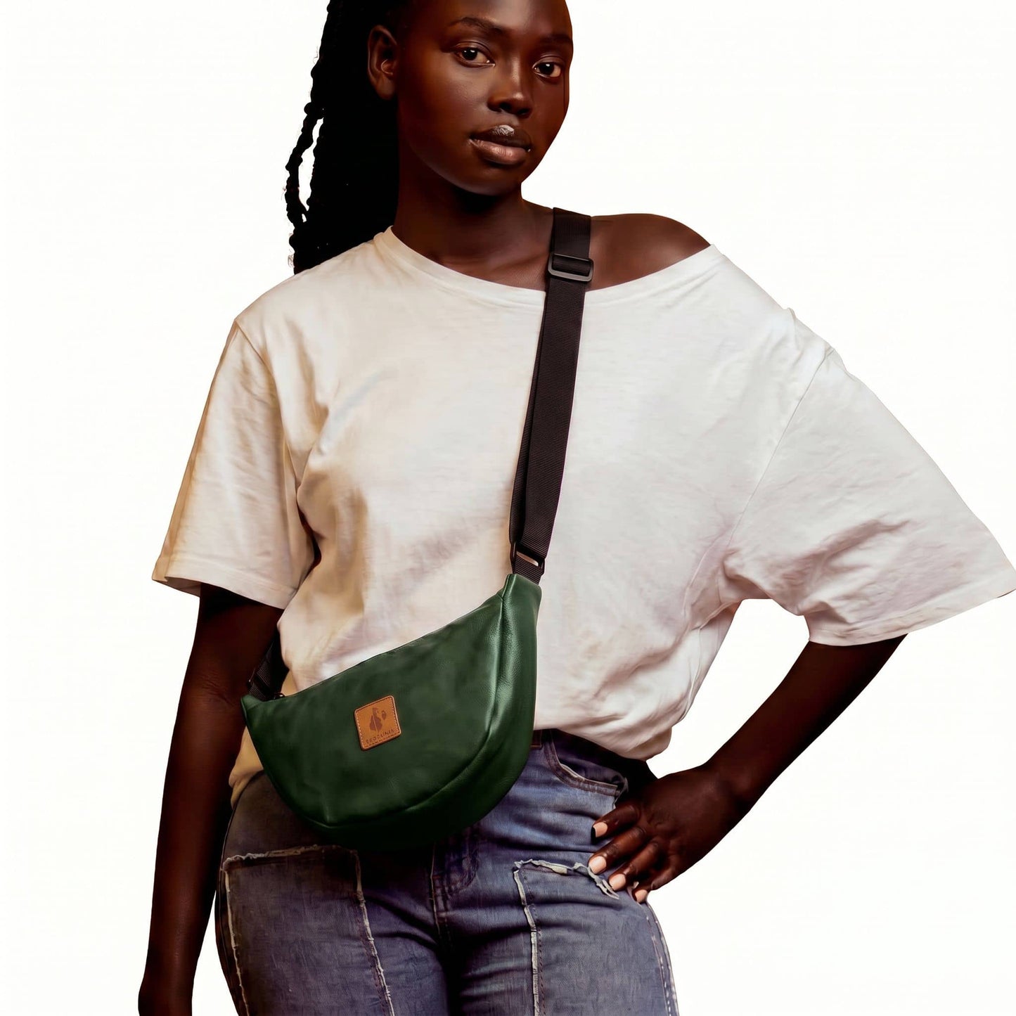 Round Mini Vegan Leather Shoulder Bag - Vegan Leather Purse