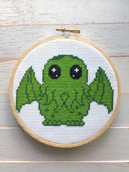 Cute Cthulhu Counted Cross Stitch DIY KIT Intermediate