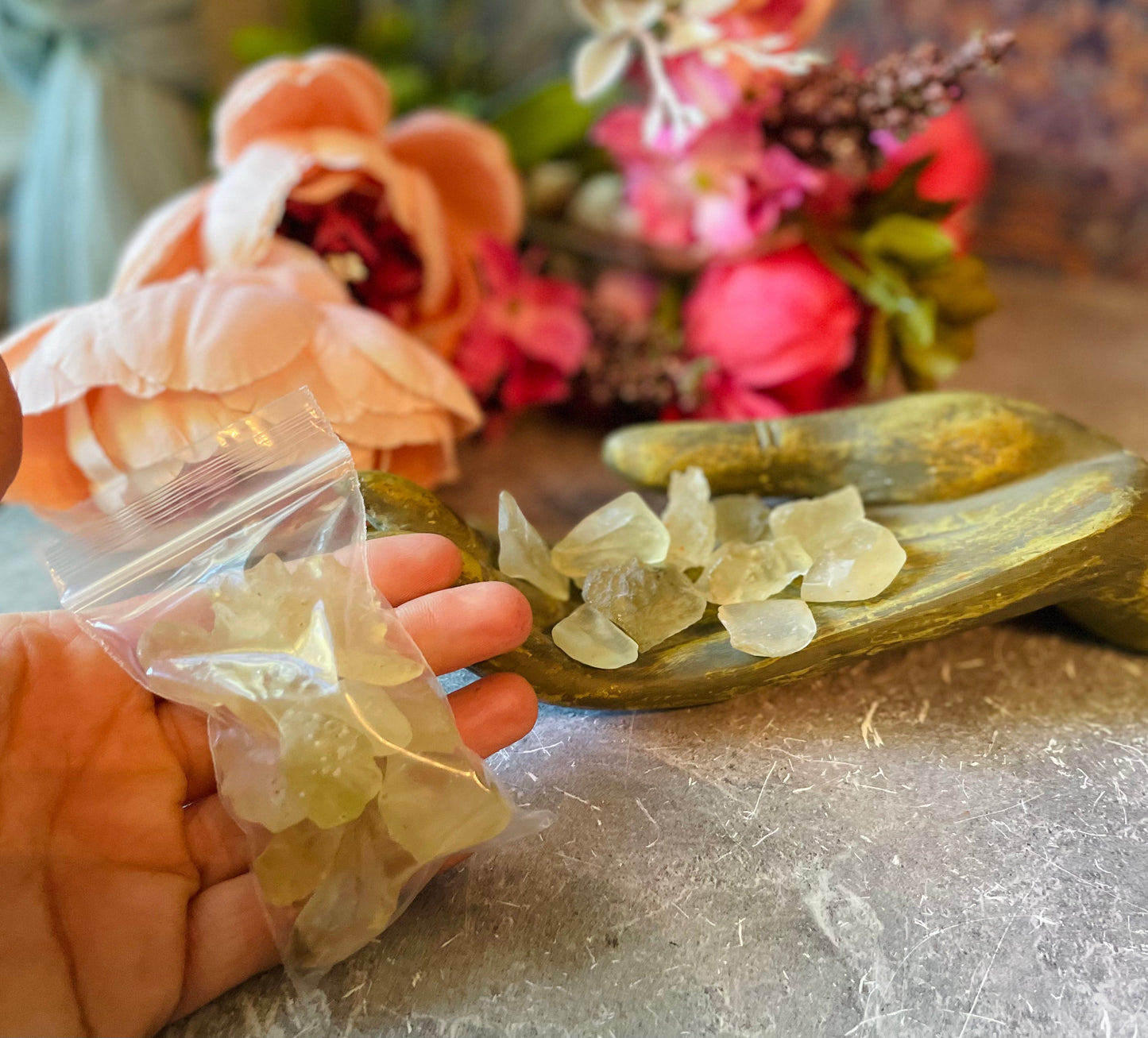 Bulk Libyan Desert Glass, Libyan Gold Tektite, 50 Gram Bags