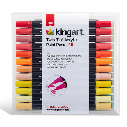 Dual Tip Acrylic Paint Pens - 48 Colors