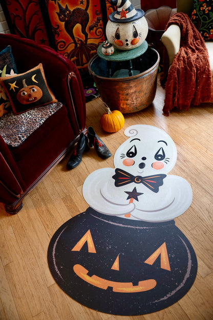 Ghostie in Caudron Die Cut Vinyl 76" Halloween Floor Decor by Johanna Parker Quirks!