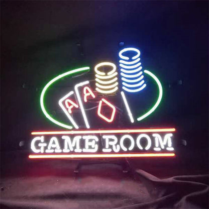 Gaming Table Poker Jetton Game Room Neon Signs Neon Signs Land