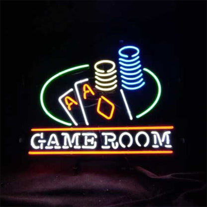 Gaming Table Poker Jetton Game Room Neon Signs Neon Signs Land