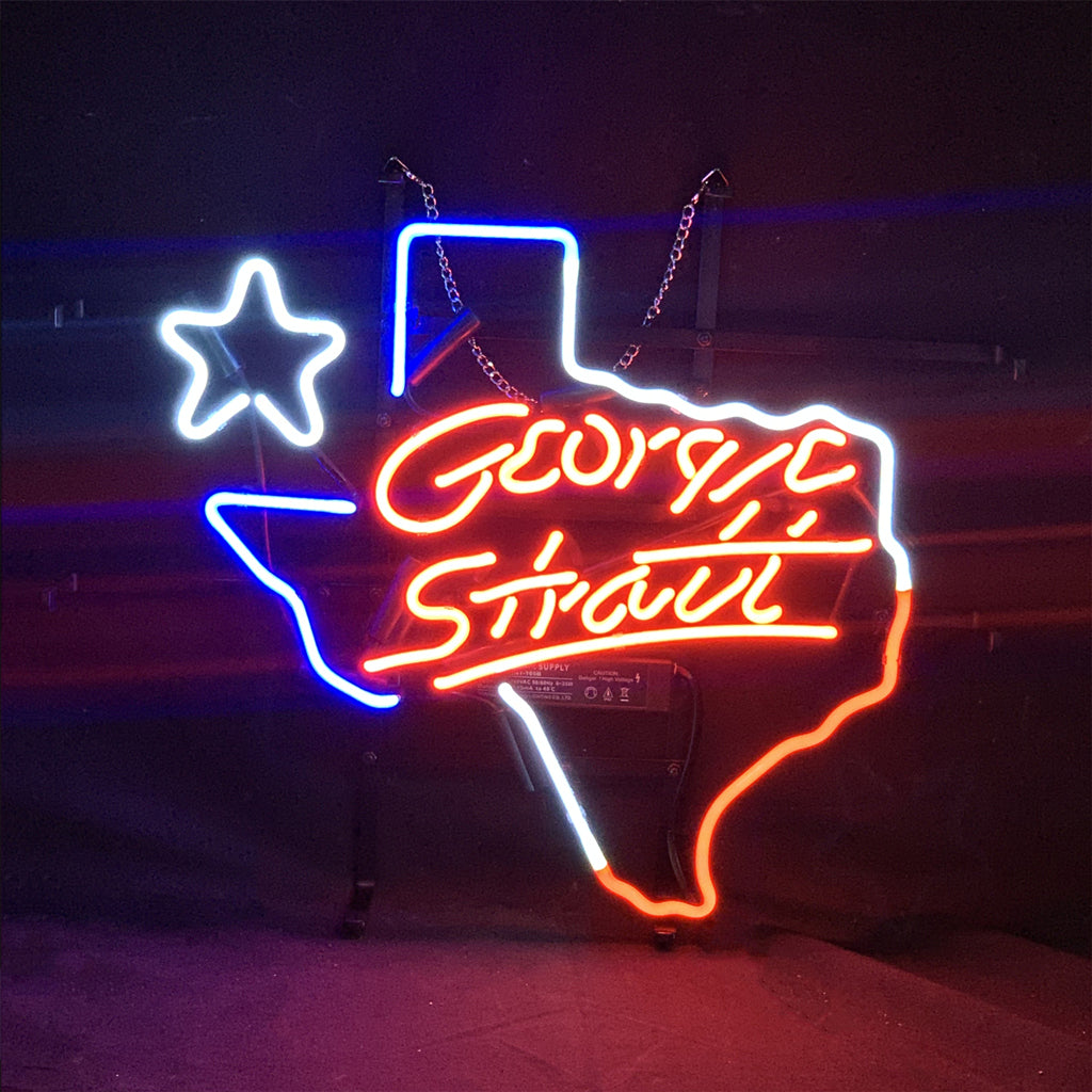 George Strait Texas Maps Neon Light Sign Neon Signs Land