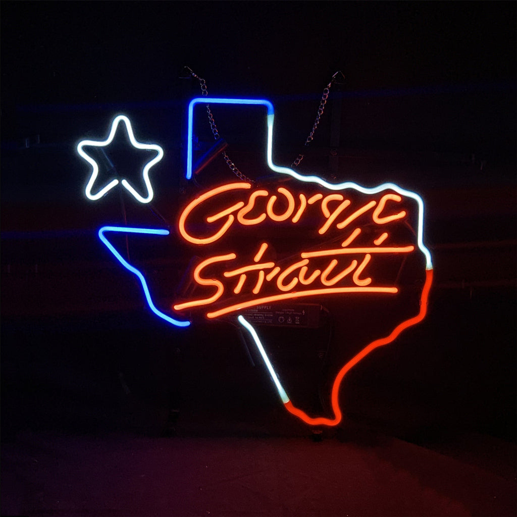 George Strait Texas Maps Neon Light Sign Neon Signs Land