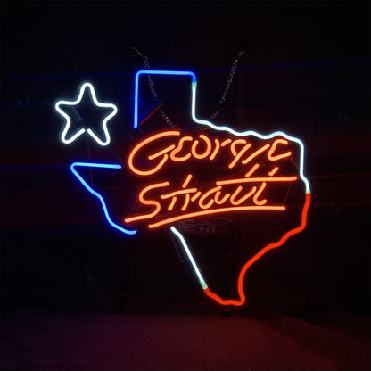 George Strait Texas Maps Neon Light Sign Neon Signs Land