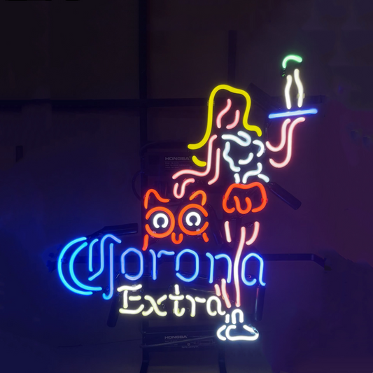 Girl Corona Extra with Hooters Neon Signs Neon Signs Land